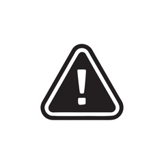 Exclamation Mark Triangle Vector Sign for Alerts and Warnings on White Background