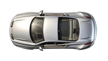 Top View of Car Isolated on Transparent Background
