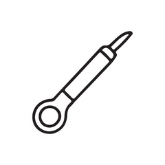 Detailed Hand-Drawn Vector Illustration of a Tool for Crafts and Hobbies (Artistic, Outlined)