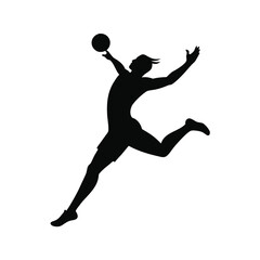 Dynamic soccer player in mid air heading the ball with focused intensity for sports banner