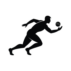 Dynamic volleyball player sprinting sideways in action for a dramatic sports rescue illustration