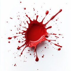 Red wine splash isolated against a white background, symbolizing luxury, celebration, and indulgence, Generative AI