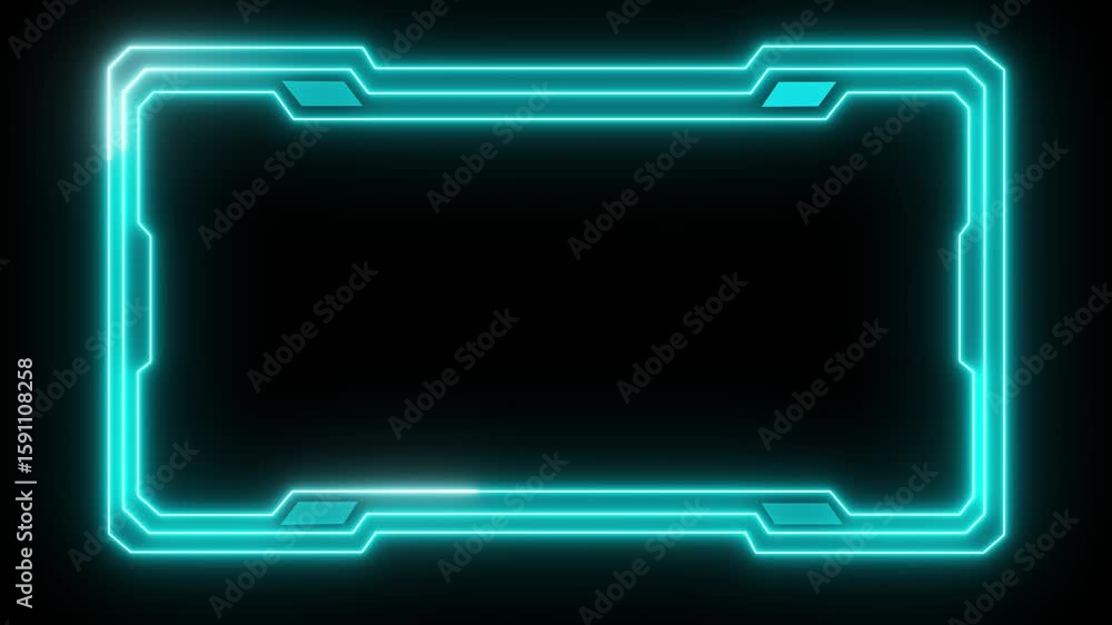 Aufkleber abstract technology hud frame background. computer interface hud motion texture. futuristic pattern 