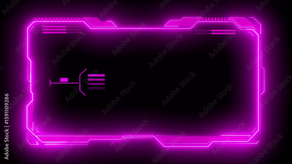 Aufkleber abstract technology hud frame background. computer interface hud motion texture. futuristic pattern 