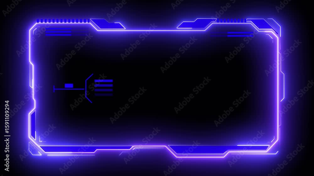 Poster abstract technology hud frame background. computer interface hud motion texture. futuristic pattern 