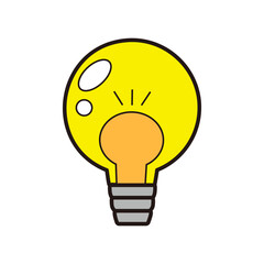 ひらめきを表す電球のイラスト