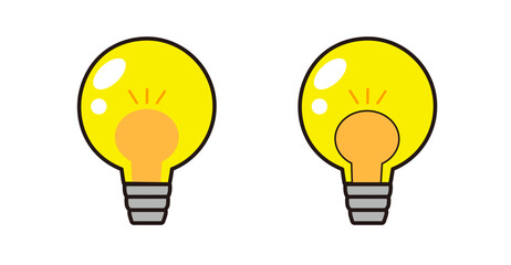 ひらめきを表す電球のイラスト