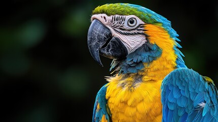 Obraz premium Close-up of a vibrant macaw