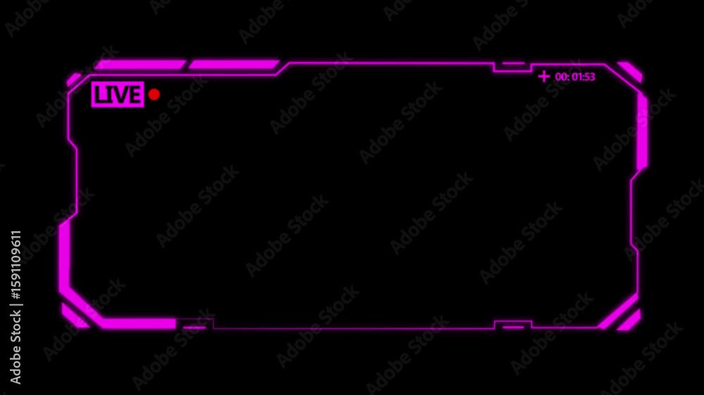Poster abstract technology hud frame background. with live frame computer interface hud motion texture. fut