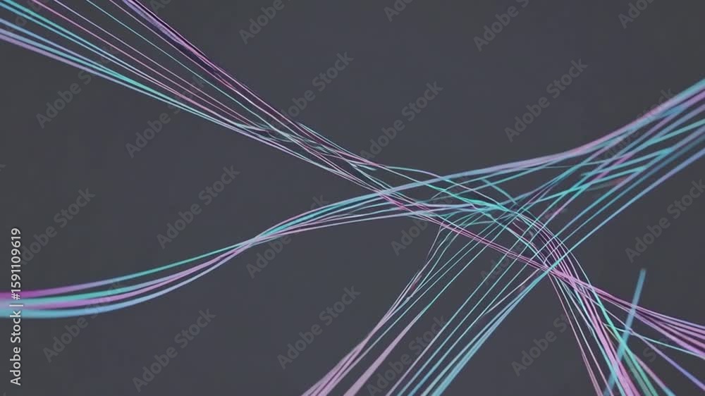 Poster abstract flowing lines, artistic modern design with a gradient of colors, creating a sense of moveme
