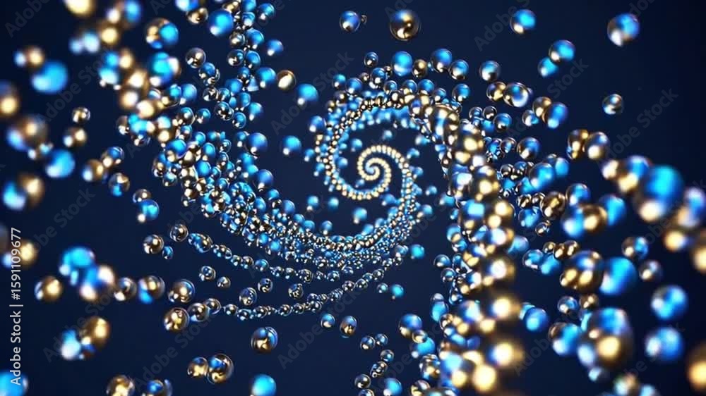 Poster a swirling vortex of shimmering blue and golden particles, creating a mesmerizing visual effect. the