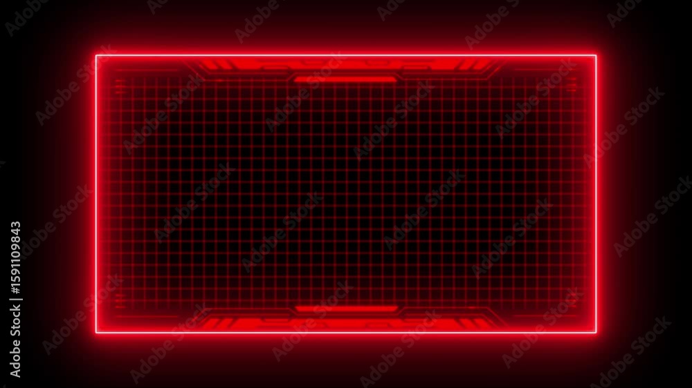 Poster technology hud loop animation. frame border hud element. hud viewfinder. futuristic viewfinder of th