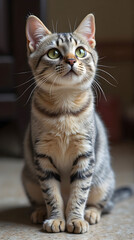 European shorthair cat standing