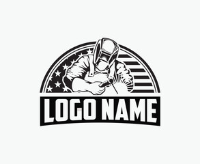 American Welder Logo - Patriot Industrial Service Badge