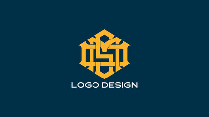 Classic MSO monogram logo in a golden shield emblem design with vintage typography, ideal for security firms, law brands, or premium heritage identity