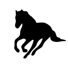 シルエットの馬