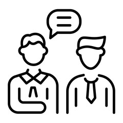 Obraz premium A line style icon showing mentorship