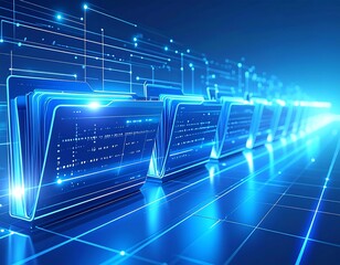 Digital folders in a futuristic network