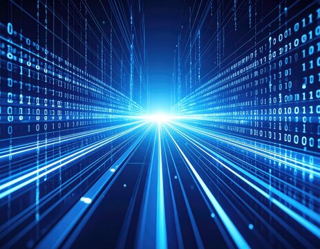 Digital tunnel of binary code (3)