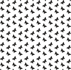 Butterfly icon design. Silhouettes of butterflies. Black pictures of funny butterflies. Insect butterfly black silhouette