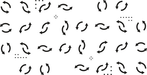 Arrow icon set isolated on white background