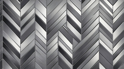 Modern Metallic Chevron Pattern Wall Tiles