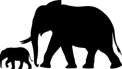 Eelephant silhouette vector, elephant, animal, vector, silhouette, illustration, mammal, wild, wildlife, animals, nature, safari, zoo, art, design, black, icon, sunset, drawing, baby