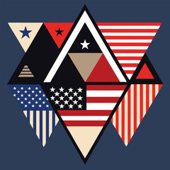 Obraz premium Patriotic USA flag vector illustration for 4th of July Independence Day