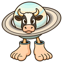 La Vaca Saturno Saturnita Italian Brainrot Meme Character