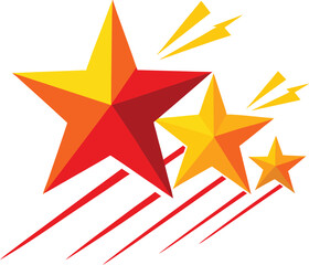 Fototapeta premium Golden 3D vector star icon illustration with a shiny metal finish, perfect for awards, Christmas, or success celebration designs