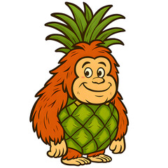 Orangutini Ananasini Italian Brainrot Meme Character