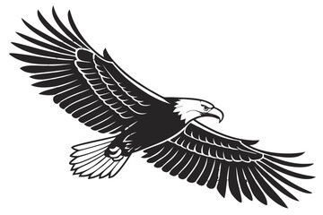 Obraz premium Majestic eagle in flight with wings spread wide