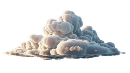 Realistic Fluffy Cloud Illustration on Transparent Background