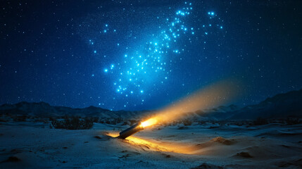 Naklejka premium sand, nature, astronomy, constellation, exploration, falling, galaxy, horizontal, nebula, panorama, photography, science, transparent, wind, africa, cut-out, night, outer space, abstract,