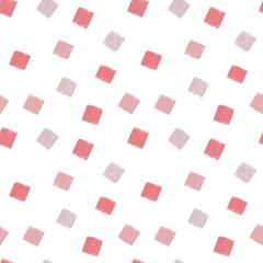 Grunge Texture Diamond or Square Repeat Pattern in Pastel Tones 