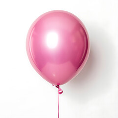 pink balloon isolated on white