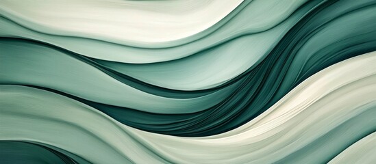 Captivating green silk fabric stretching across the scene.