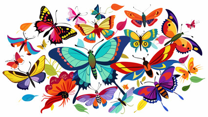 Obraz premium butterfly on a white background