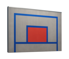 Concrete practice wall with painted target zones for tennis training