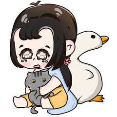 Cute Thai cartoon illustration