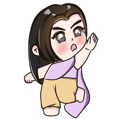 Cute Thai cartoon illustration