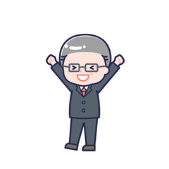 シニアの会社員／ななめ／男性 03