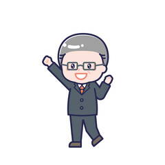 シニアの会社員／ななめ／男性 06