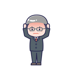 シニアの会社員／ななめ／男性 27