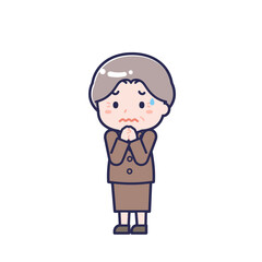 シニアの会社員／ななめ／女性 23