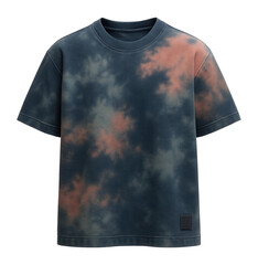 Tie-dye cotton tee with a vintage wash and boxy silhouette