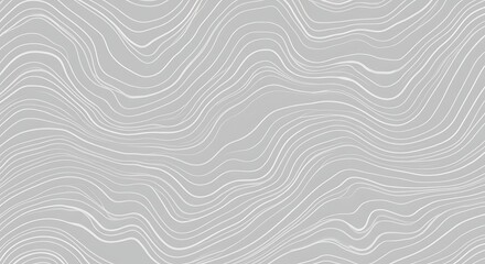 Gray Abstract Wave Lines: Serene Minimalist Art Print