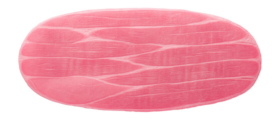 Fototapeta premium Eosin-stained muscle tissue section showing pink cytoplasm and striations