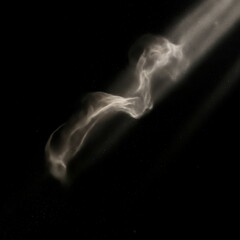 Ethereal Light Rays Illuminating Cosmic Dust in Dark Space