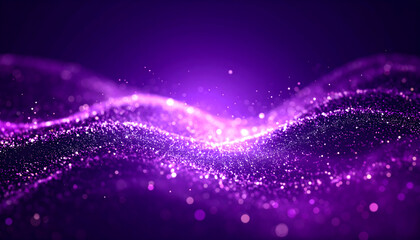 Abstract Purple Particle Wave Background